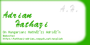 adrian hathazi business card